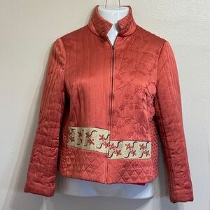 Vintage - Summit Silks - 100%‎ Silk Embroidered Jacket